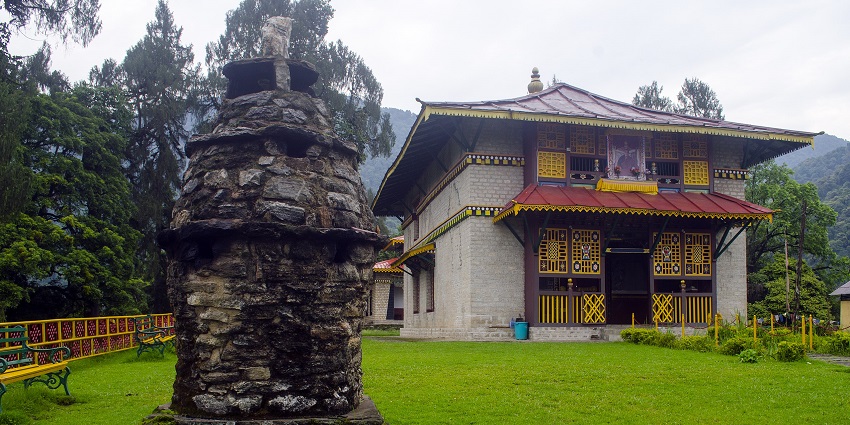 Dubdi Monastery, surrounded by Kanchenjunga, is one of the oldest places to visit in Sikkim