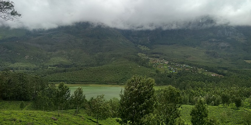 A stunning view of Echo Point, one of the famous places to visit in Kerala in January