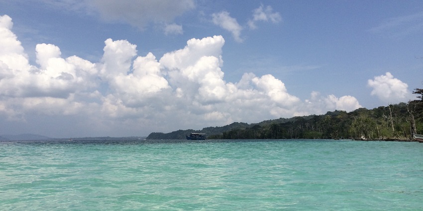 Sea with clouds overhead - one of the most scenic places to visit in Andaman for honeymoon.