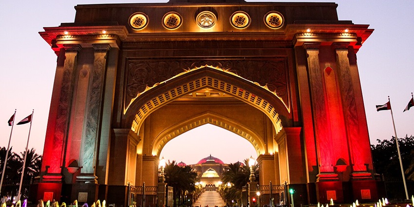 For a luxurious and cultural experience, Emirates Palace is a place to go in Abu Dhabi.