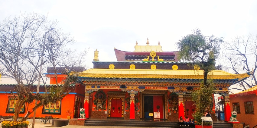 A frontal view of the Enchey Monastery
