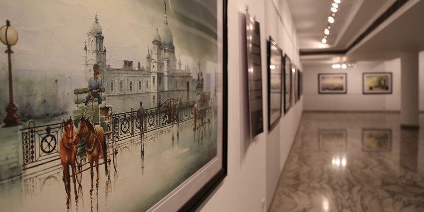 Image of a Art Gallery with art work images hang on the wall - things to do explore at the museum