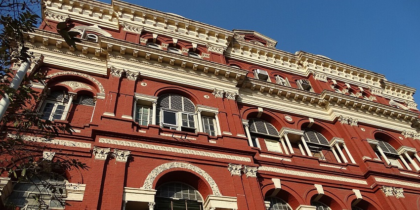A facade of the Writers Building in Kolkata that is said to be built on a burial ground
