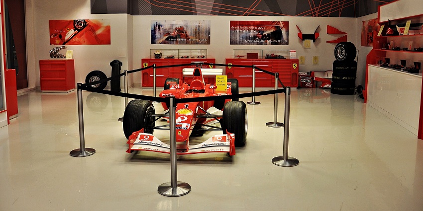Ferrari World Abu Dhabi: thrilling rides and attractions themed around Ferrari cars.