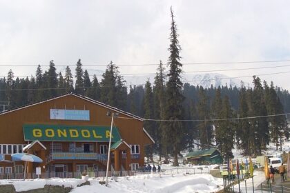 Gondola spot amidst snow-capped peaks, one of the places to visit in Gulmarg in December