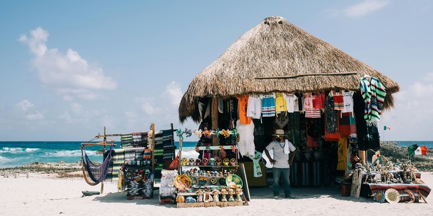 Colorful stalls and local crafts bring life to the bustling Havelock Island Market.