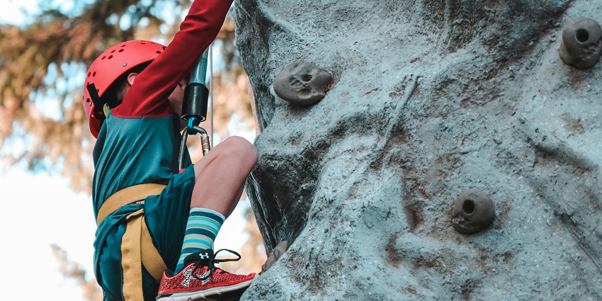 Challenging high rope course suspended among tall trees, Wayanad adventure Parks.