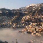 View of snow-capped mountains in Solan, one of the hill stations in North India