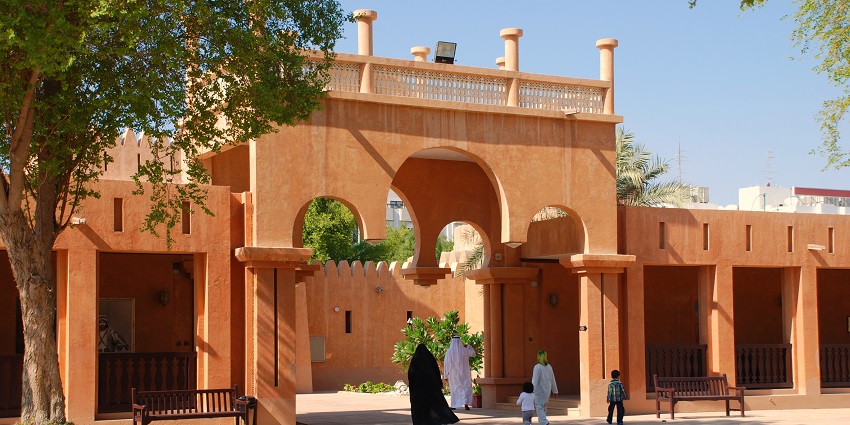 People entering a museum in the UAE