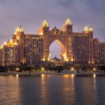 Picture of a marvellous hotel in Dubai during the evening time