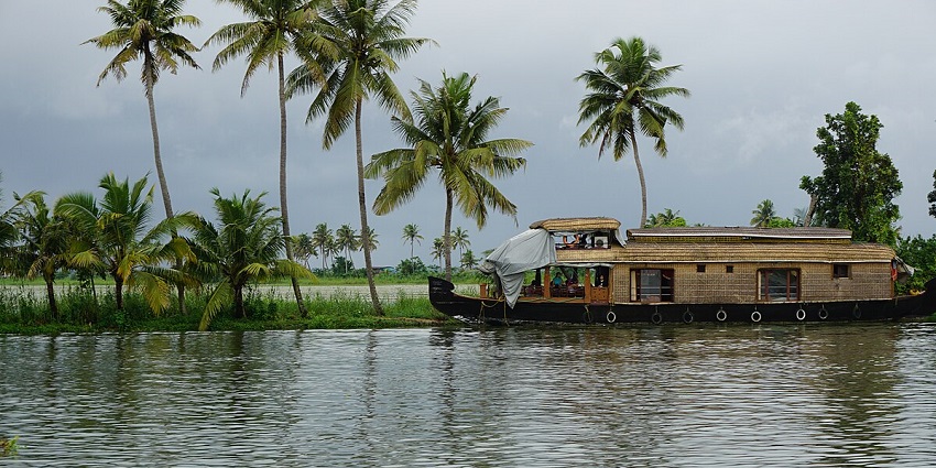 Serene backwaters of Kerala in a traditional houseboat - things to do in Alleppey