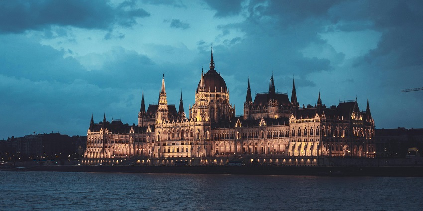 View of the famous Hungarian Parliament Building, a tourist attraction of the country