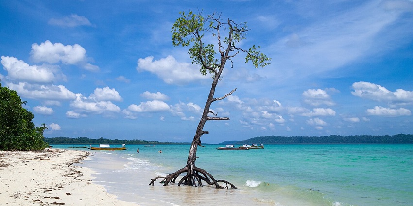 Island hopping is one of the best things to do at Rani Jhansi Marine National Park.