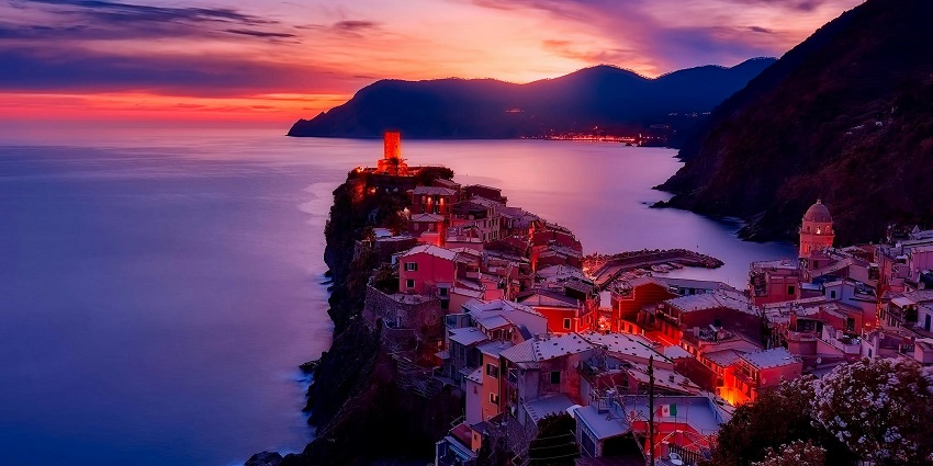 An aerial view of Italy’s skyline, one of the top places to visit in the world in March