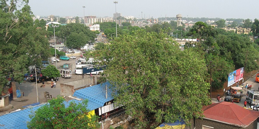 An aerial view of the Jammu Tawi Railway Station from where you can visit the holy shrine