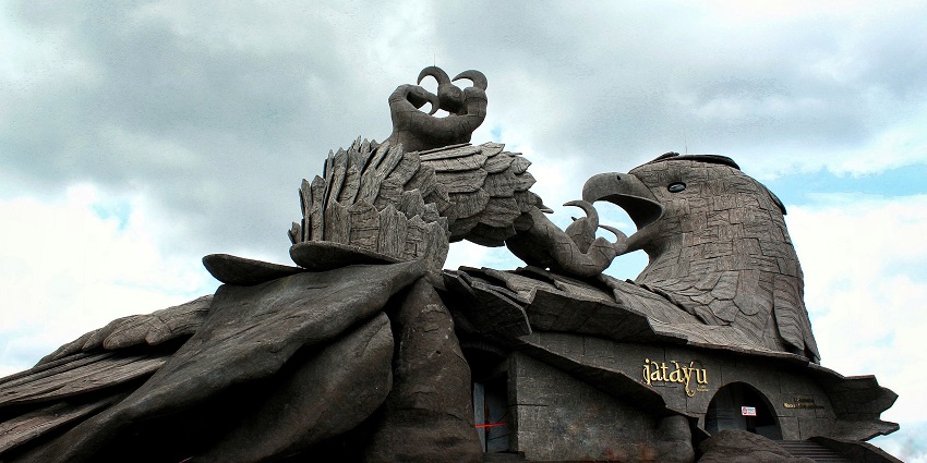 Sculpture of the grand Jatayu earth centre, a famous destination near the Kottarakkara temple