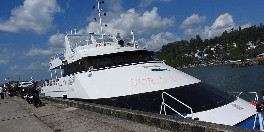A Jetty from Port Blair is a better option to reach the barren island, of Andamans.