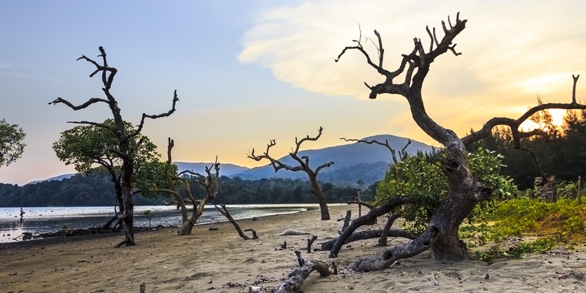Kalipur Beach is one of the scenic beaches, known for its unique black volcanic sand.