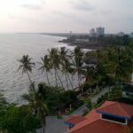 An aerial view of Kannur Lighthouse