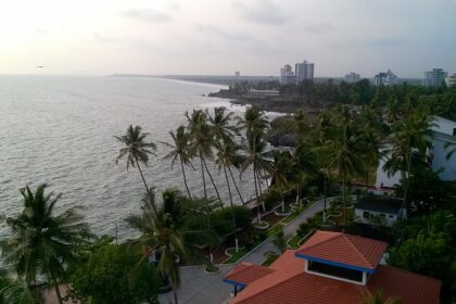 An aerial view of Kannur Lighthouse