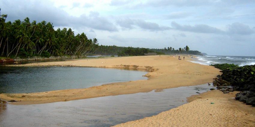 A beautiful beach during the twilight time