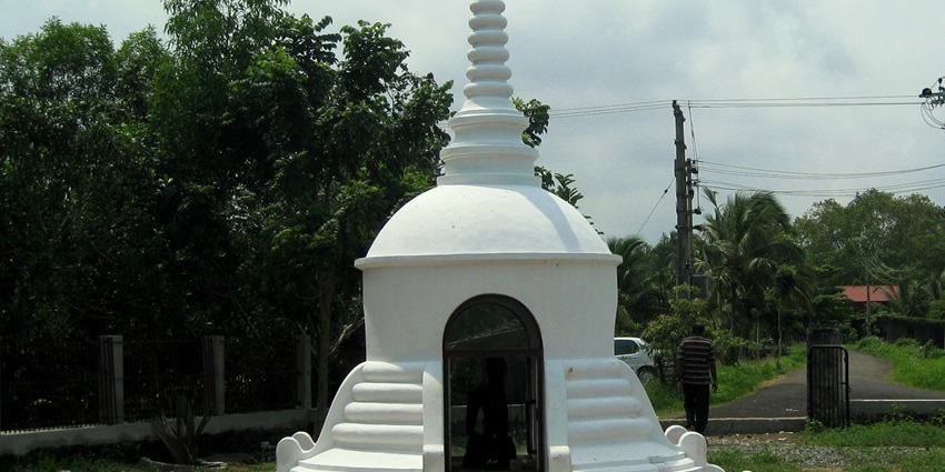 An ancient black granite statue of Karumadikuttan Buddha near Alappuzha, Kerala.
