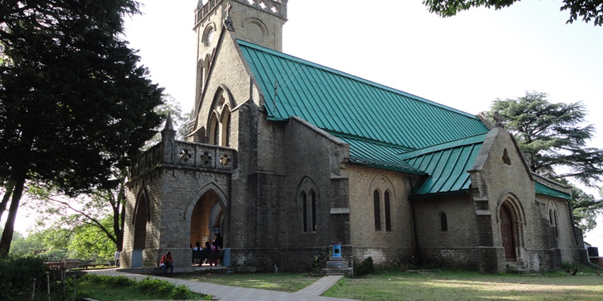 A view of a church in Kasauli, one of the best hill stations near Vaishno Devi