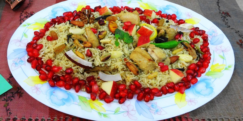 A delectable plate of Kashmiri Pulao, which is a must try food item in Doodhpathri.