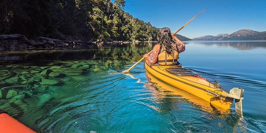 One of the best adventure sports in Andaman is kayaking on the turquoise-blue waters.