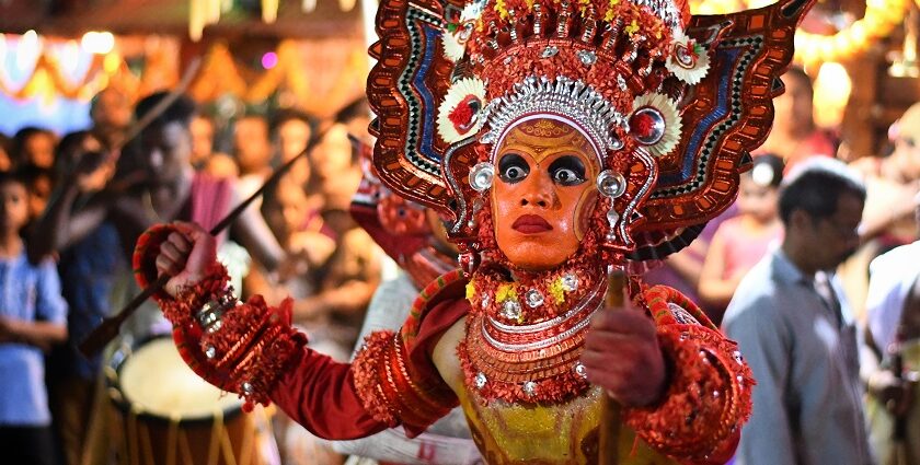 Iconic dance performance based on the ancient text somewhere in Kerala