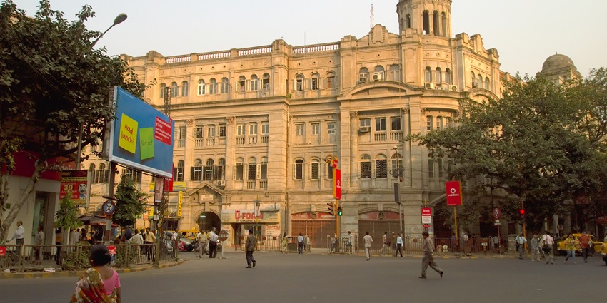 The view of people exploring the Children’s Gallery at an exhibition in Kolkata, India.