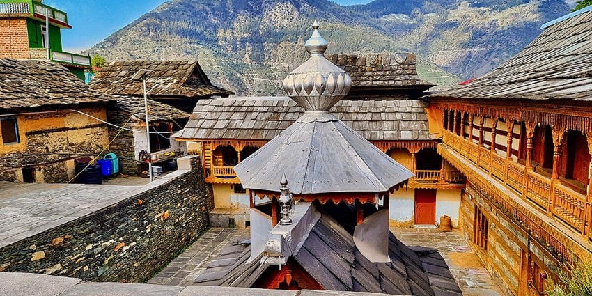 Snapshot of a beautiful Parshurama temple in Kothi- Things to do in Kalpa, Himachal