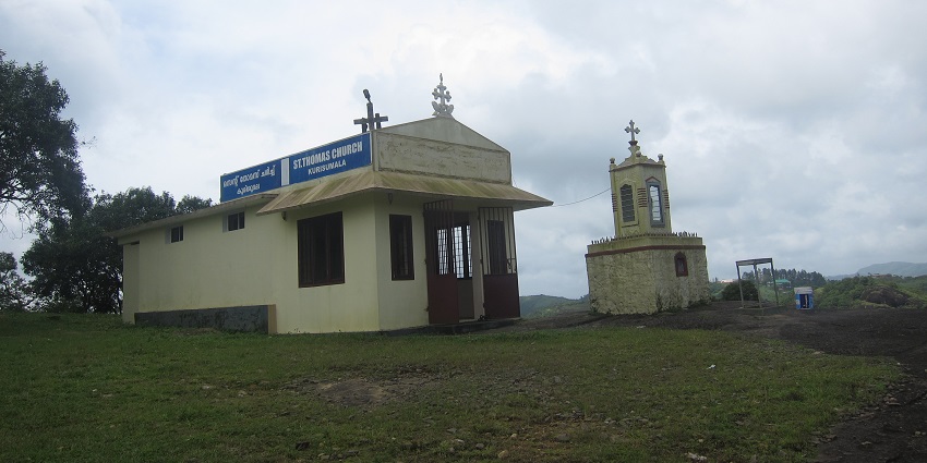 Snap of a church on the Kurisumala hills near the camping site of Vagamon