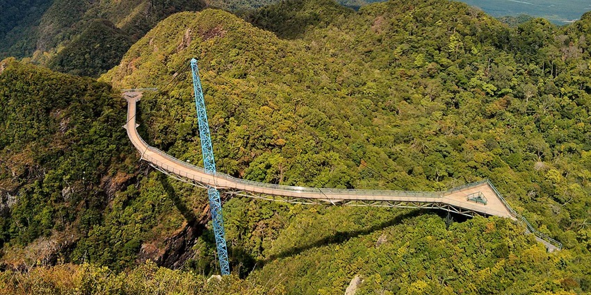 Walking Langkawi’s sky bridge is one of the most thrilling things to do in Langkawi