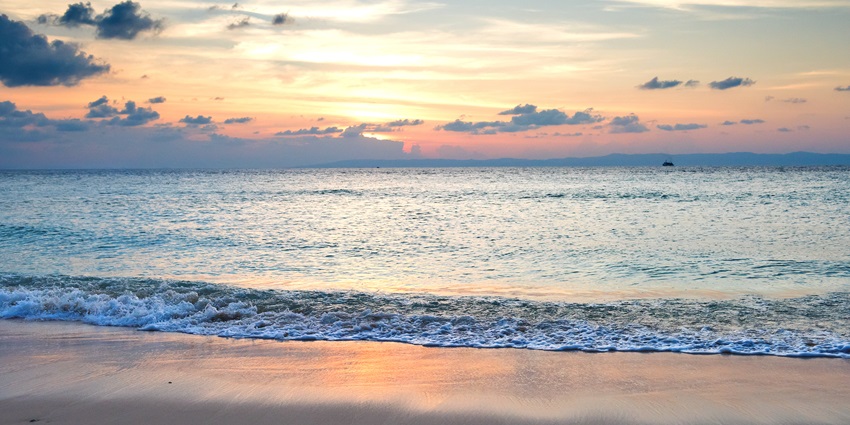 Sunset views and high tides at a beach - famous amongst places to visit in Neil Island.