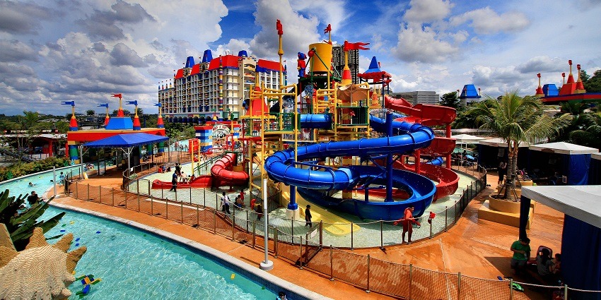 Panoramic picture of Legoland water park in Dubai - Adventure parks in Dubai, UAE