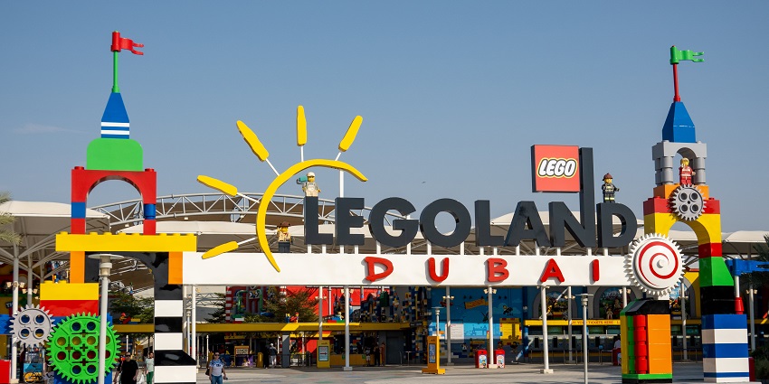Pront of Front of Legoland Dubai - Adventure park in Dubai, UAE