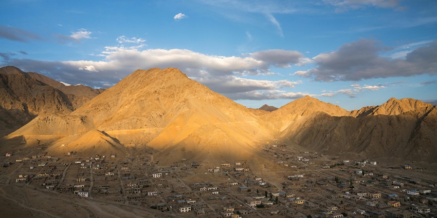 A view of Leh Ladakh - one of the best places to visit in Jammu and Kashmir in May.