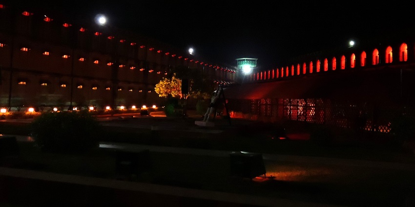 Cellular Jail, Port Blair, India, Night view