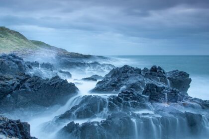 The stunning view of water flowing on rocks in Scotland makes it a global hotspot in April