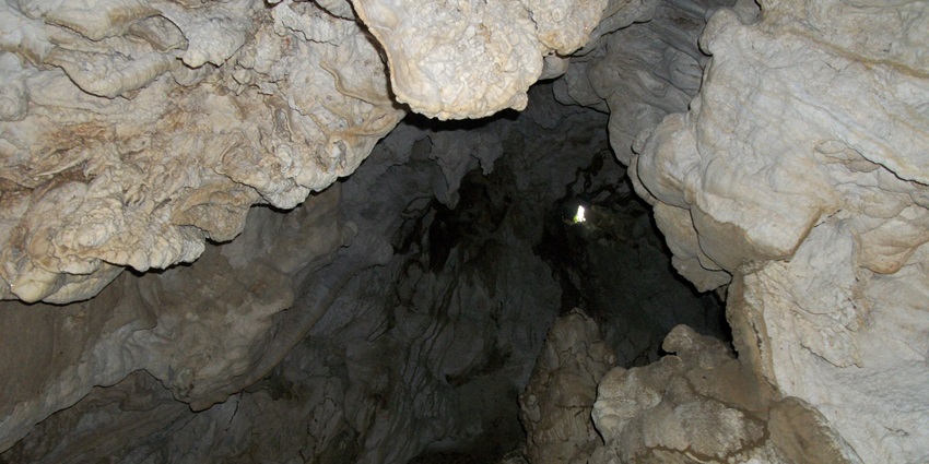 A unique and mesmerising view of the limestone cave in Baratang Island in Andaman.