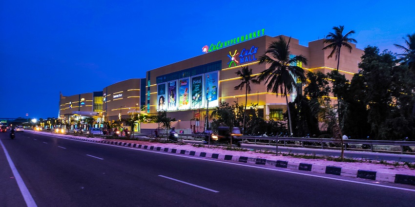 Lulu Mall is one of the shopping places in Trivandrum with an array of stores and restaurants