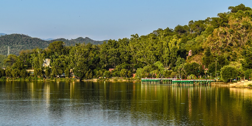 Tranquil view of the Mansar Lake, which is one of the top places to visit in Jammu