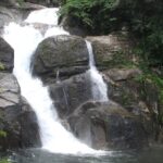 Water descending down Meenmutty Falls- one of the most serene places to visit in Wayanad