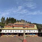 A wide angled view of the Rumtek Monastery