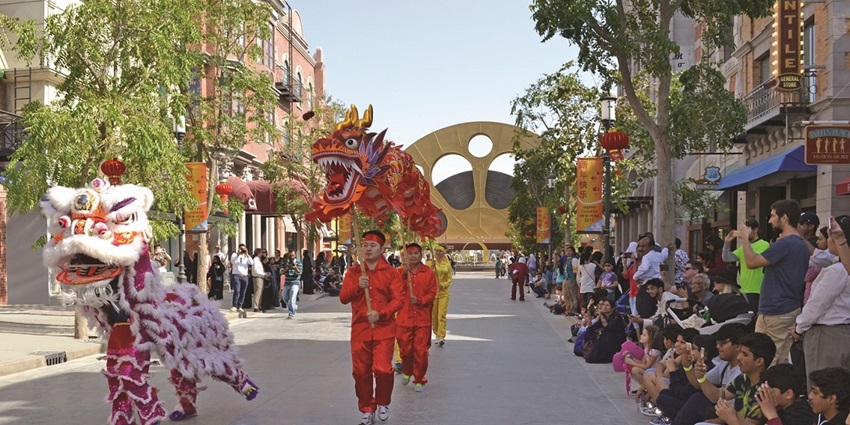 Pictures of Chinese New Year celebration in Motiongate - Theme parks in Dubai