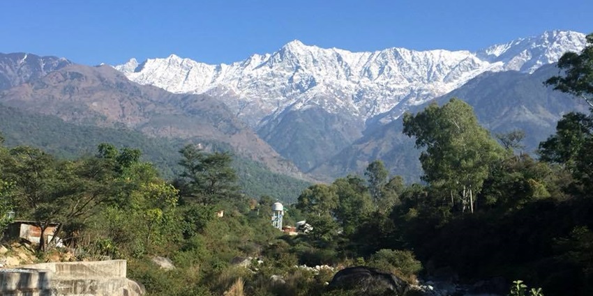 Dhauladhar mountain ranges,view from Dharamshala, Himachal - visit Baglamukhi temple