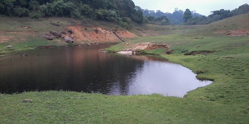 Lake amidst the hills of Gavi- an eco-tourism spot on the list of hill stations in Kerala