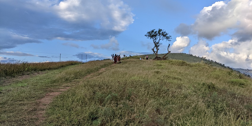A view point at Muneeswaran Kunnu Thavinhal, one of the best hill stations in Wayanad