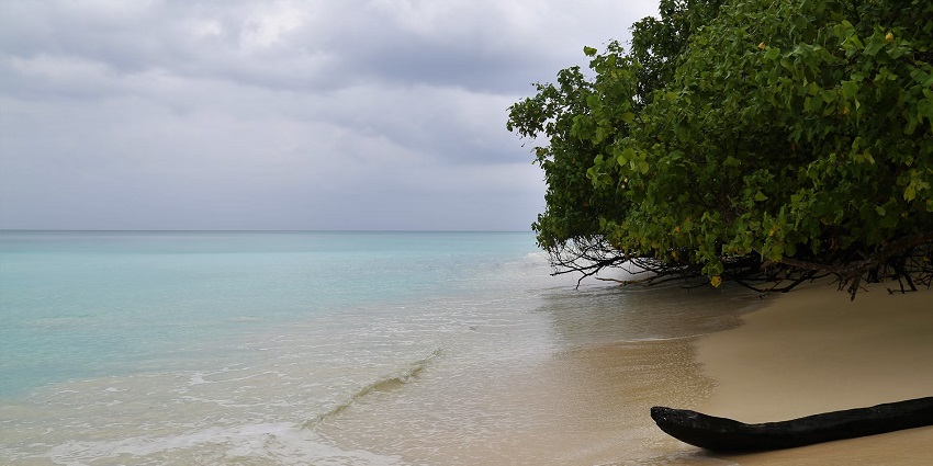 Lamiya Bay Beach, is one of the calmest beaches in Diglipur, Andaman and Nicobar Islands.